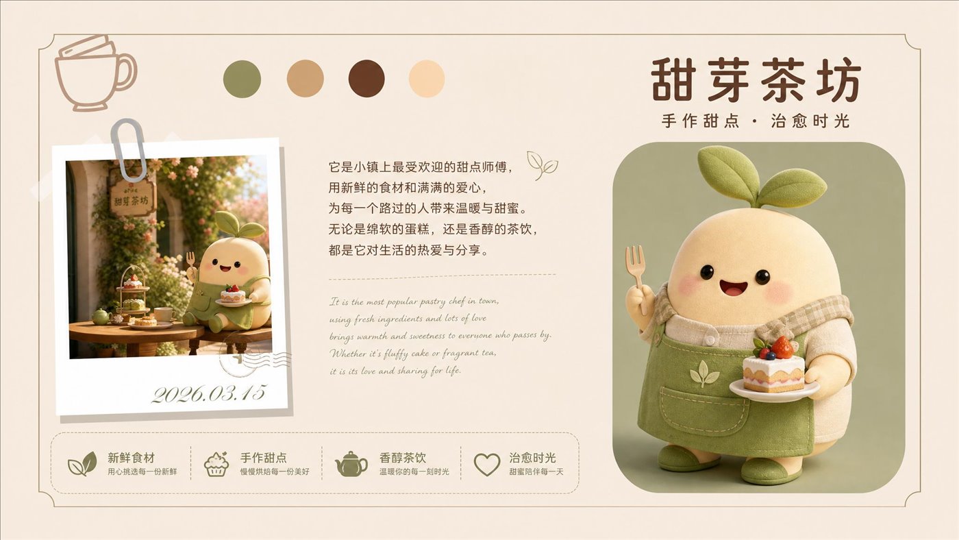 甜芽茶坊 · 色彩与品牌图版